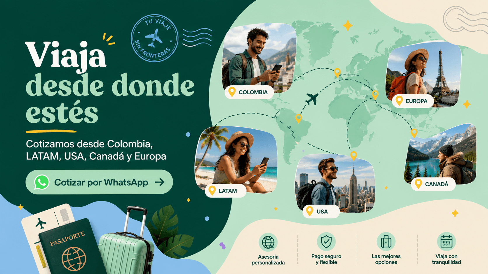 Viaja desde cualquier origen